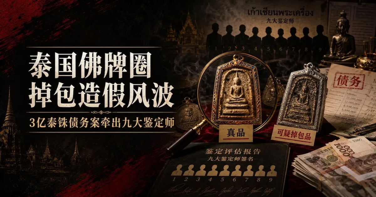 泰国佛牌圈掉包造假风波:3亿泰铢债务案牵出九大鉴定师