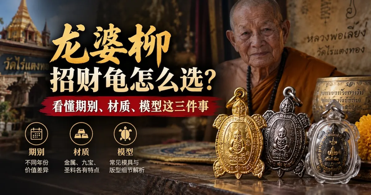 龙婆柳招财龟怎么选?看懂期别、材质、模型这三件事