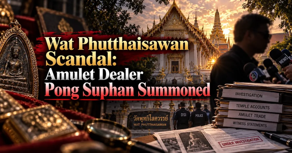 Wat Phutthaisawan Scandal: Amulet Dealer Pong Suphan Summoned