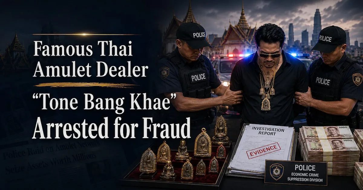 Famous Thai Amulet Dealer "Tone Bang Khae" Arrested for Fraud