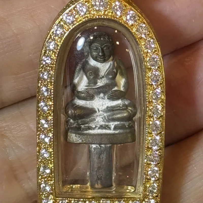 龙婆添 · 拉哈莱寺丨รูปหล่อพระสังกัจจายน弥勒财神铸像 · 九宝合金 · 佛历2561年督造 4