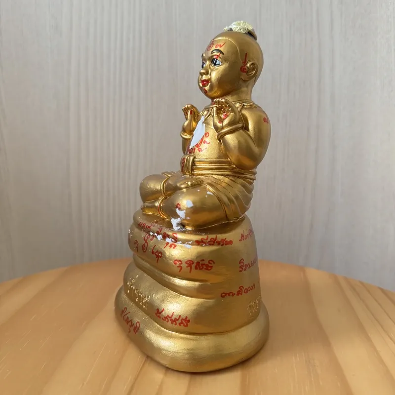 三暗寺·古曼童摆件·佛历2567年·圣料混合（高约18cm·宽约12cm·现任住持帕巴拉七加持｜招财守护） 3