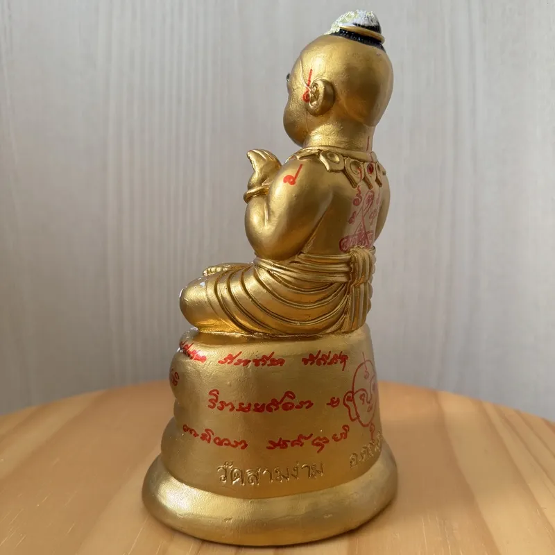 三暗寺·古曼童摆件·佛历2567年·圣料混合（高约18cm·宽约12cm·现任住持帕巴拉七加持｜招财守护） 5
