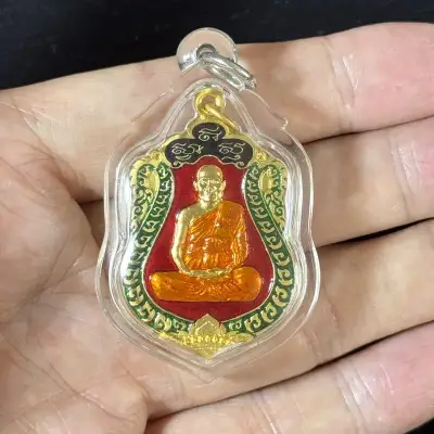龙婆扎兰·盾形自身牌·镜金珐琅彩（佛历2554年安帕万寺｜仅此1件）
