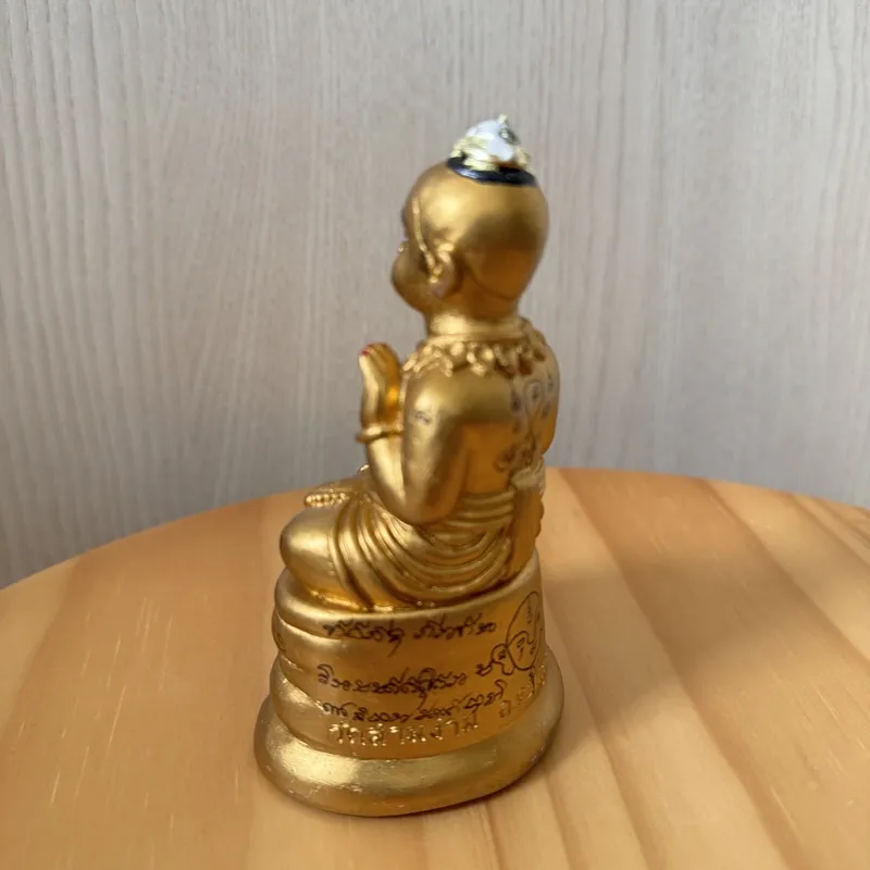 三暗寺·古曼童精巧摆件·佛历2567年·圣料混合（高12cm·宽6cm·帕巴拉七加持｜桌面供奉·招财镇宅） 6