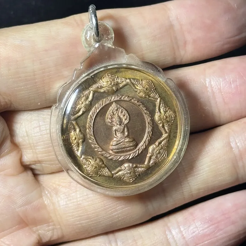 泽度金·จตุคามรามเทพ·铜质圆牌(佛历2547年洛坤帕玛哈塔寺督造|祖庭出品·2550狂潮前早期老牌·仅此一件)