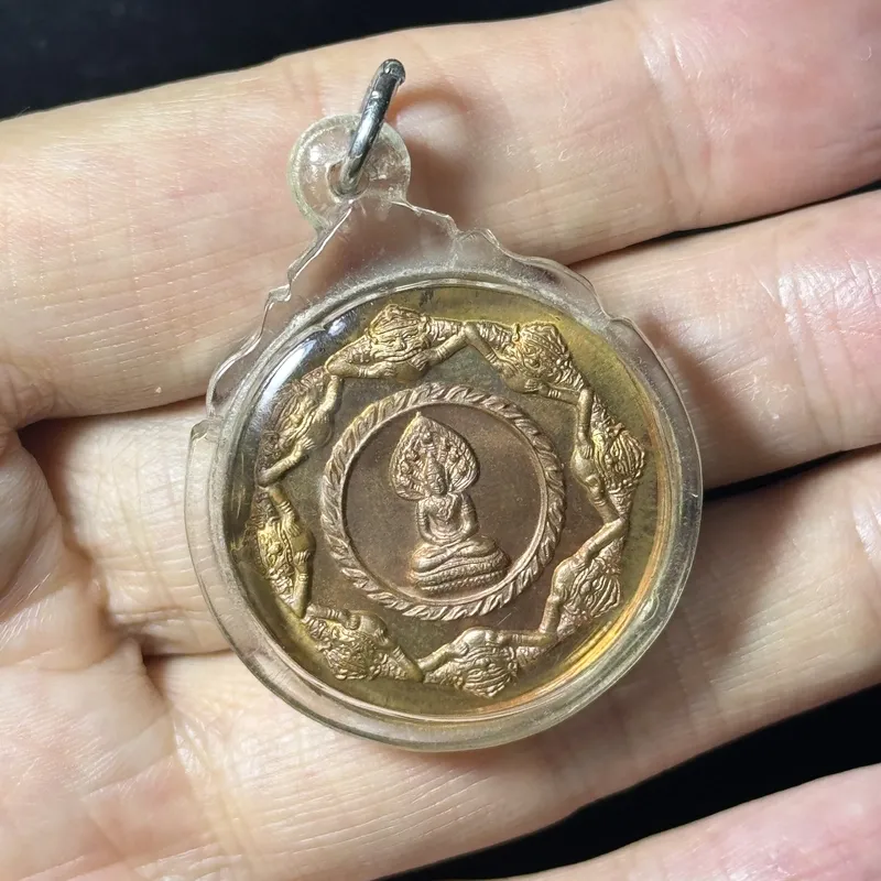 泽度金·จตุคามรามเทพ·铜质圆牌（佛历2547年洛坤帕玛哈塔寺督造｜祖庭出品·2550狂潮前早期老牌·仅此一件） 2