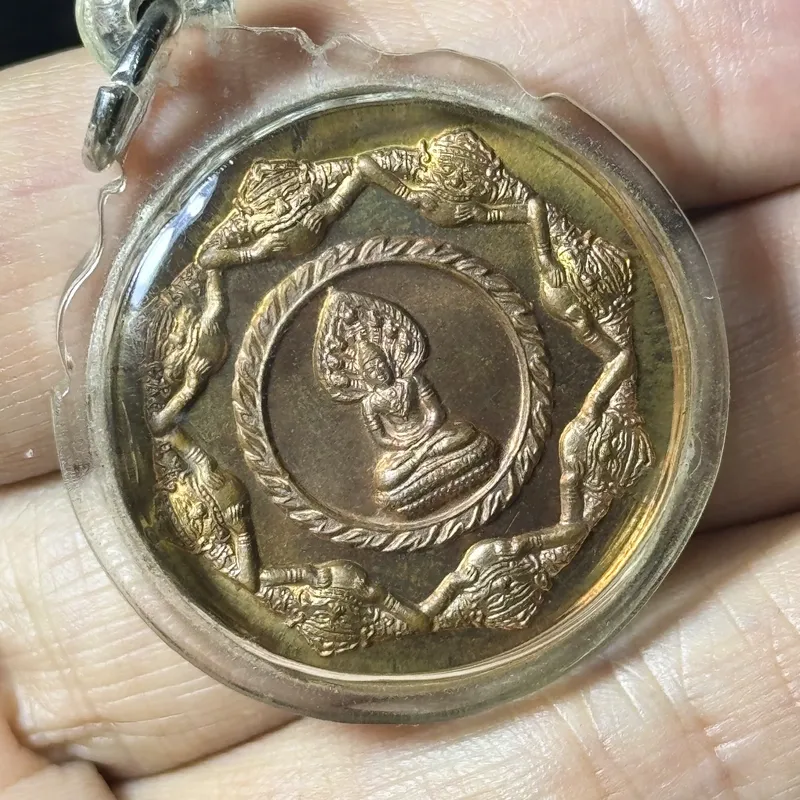 泽度金·จตุคามรามเทพ·铜质圆牌（佛历2547年洛坤帕玛哈塔寺督造｜祖庭出品·2550狂潮前早期老牌·仅此一件） 8