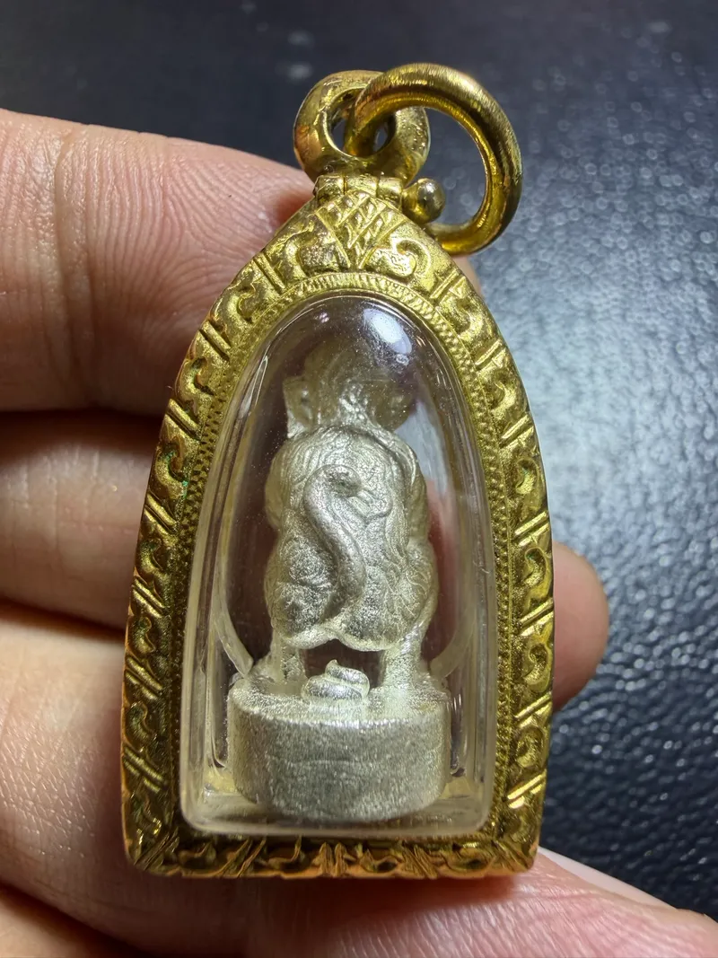 Kruba Bo Yang · Five-Eyed, Four-Eared Monkey (Si Hu Ha Ta) · Solid Silver · Wat Huai Nam Un B.E. 2566 — Certified KR03499 2