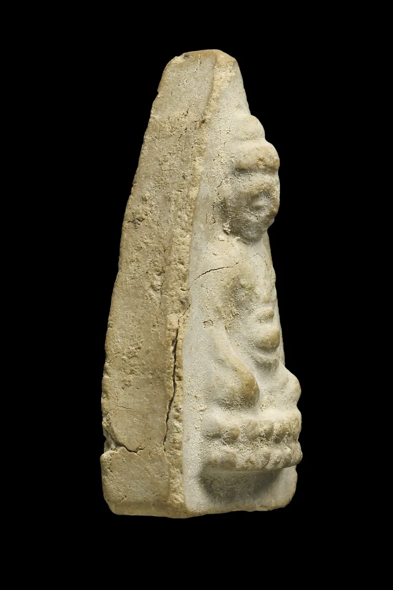 Khun Mae Boonruean · Phut Noi Little Buddha · First Batch (Run Raek) · Sacred Scripture Powder · Small Mold · Wat Awut Wikasitaram B.E. 2494 — Certified No. 07011 4