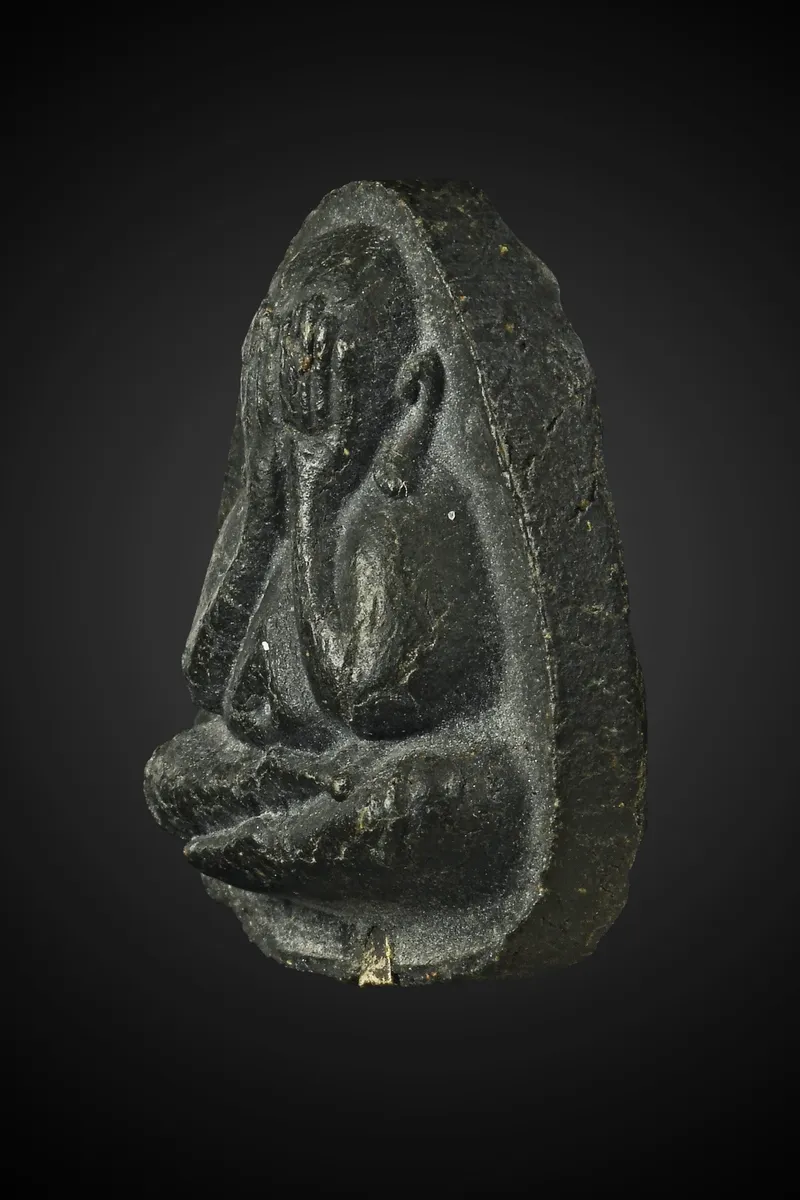 Luang Pu To · Phra Pidta · Bo Ni In Na / Plod Nee (Debt-Clearing) Batch B.E. 2521 · Black Sacred Powder · Wat Pradu Chimphli — Certified No. 07003 3