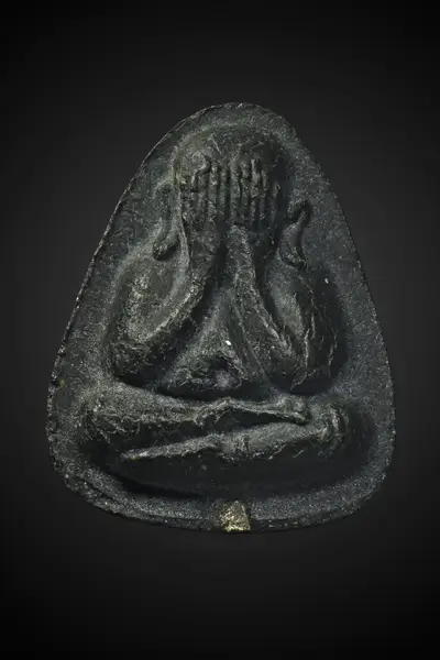 Luang Pu To · Phra Pidta · Bo Ni In Na / Plod Nee (Debt-Clearing) Batch B.E. 2521 · Black Sacred Powder · Wat Pradu Chimphli — Certified No. 07003