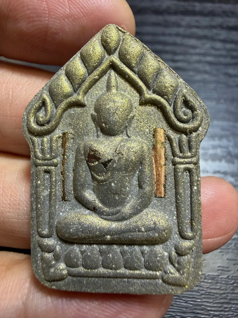 Luang Pu Maha Sila · Phra Khun Paen Phaya Pla Lai Phueak (White Eel) · Sacred Powder with Twin Copper Takrut · Wat Phra That Muen Hin B.E. 2565 — Certified P03919 1