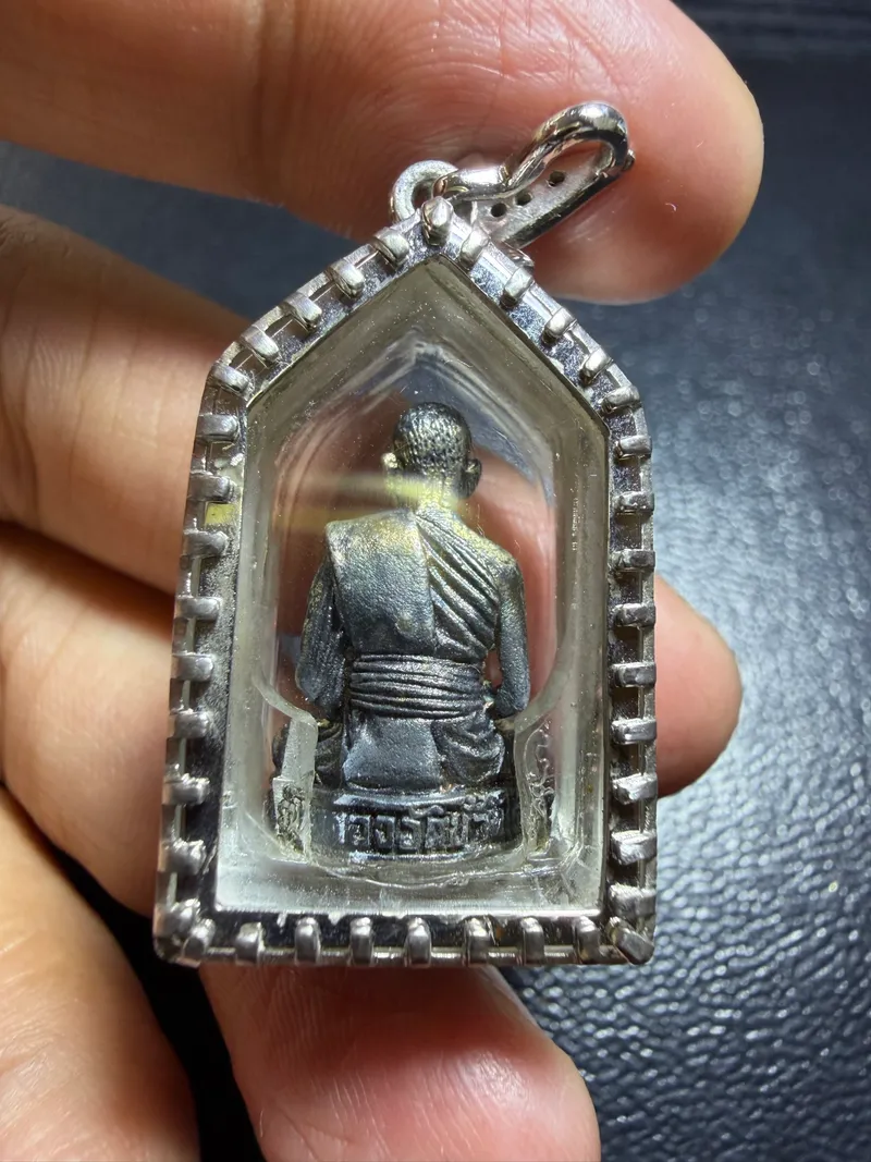 Luang Phor Khun · Solid Silver Miniature Statuette (Roop Lor) · Thet Thong Batch · Wat Ban Rai B.E. 2535 — Certified R01430 2