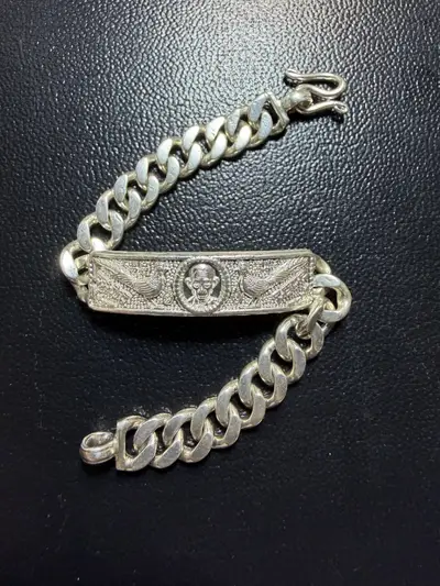 Luang Phor Ruay · "One Billion" Bracelet (Ruay Phan Lan) · Solid Silver · Ladies' Size · Wat Tako B.E. 2555 — Certified No. 07912