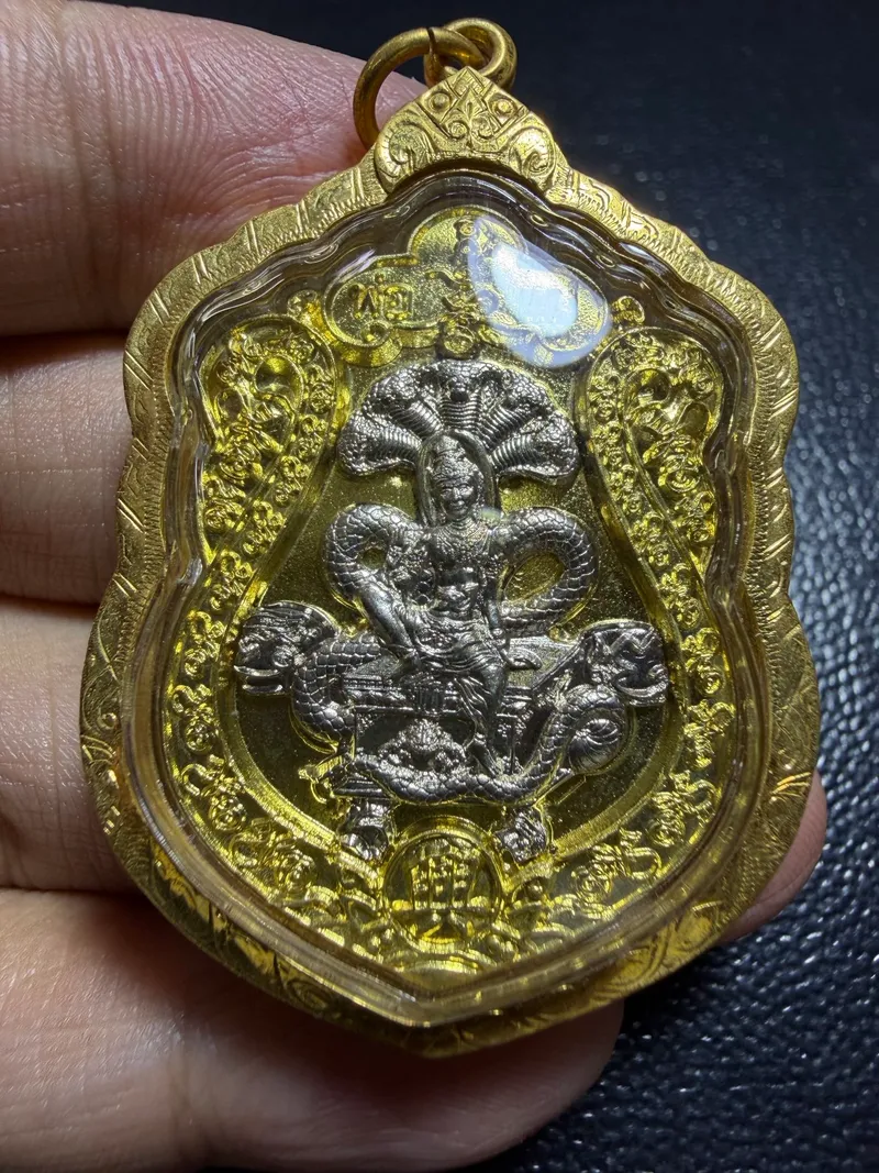 龍婆初(阿贊初)·澤度金舍瑪幣「五輪」·銅底阿帕卡面·背手刻(佛曆2563年大城府普泰沙旺寺|協會正式鑑定卡 CO05909·僅此一件) 1