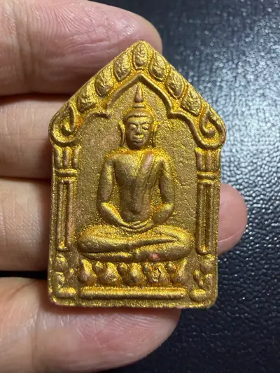 龙婆撒空·坤平佛第四期巴巴期·大模·粉肉双银符管（佛历2546年罗勇府农葛寺｜协会正式鉴定卡 P08283·仅此一件）