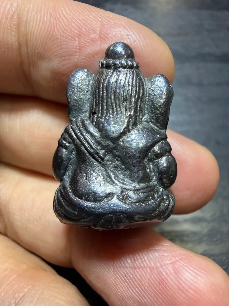 Phra Phikanet (Ganesha) Cast Figure · Mekphat Sacred Alloy · Wat Lam Bua Loi, Nakhon Nayok B.E. 2509 — Certified R03485 2