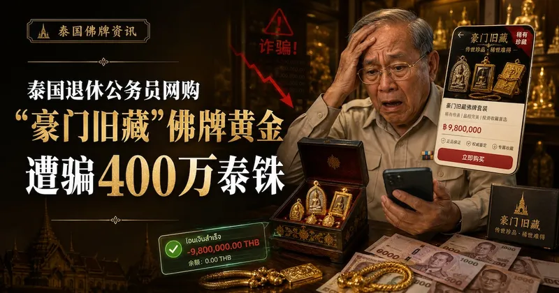 泰国退休公务员网购"豪门旧藏"佛牌黄金遭骗400万泰铢