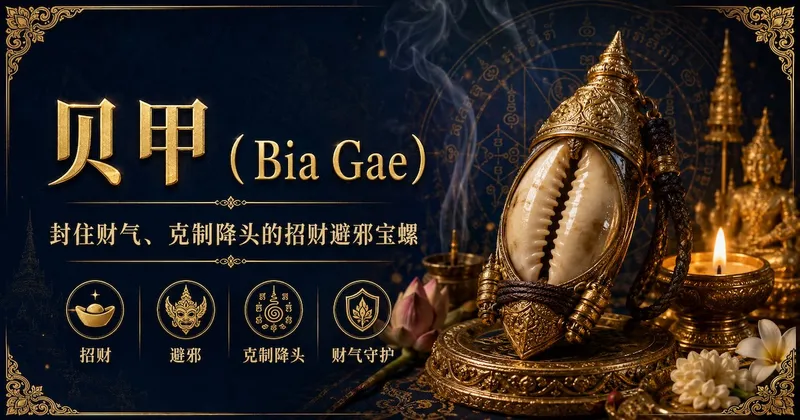 贝甲(Bia Gae)——封住财气、克制降头的招财避邪宝螺