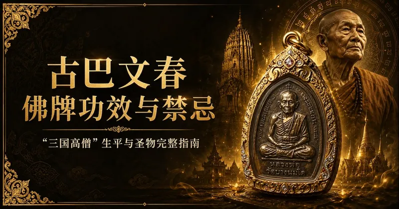 古巴文春佛牌功效与禁忌——"三国高僧"生平与圣物完整指南
