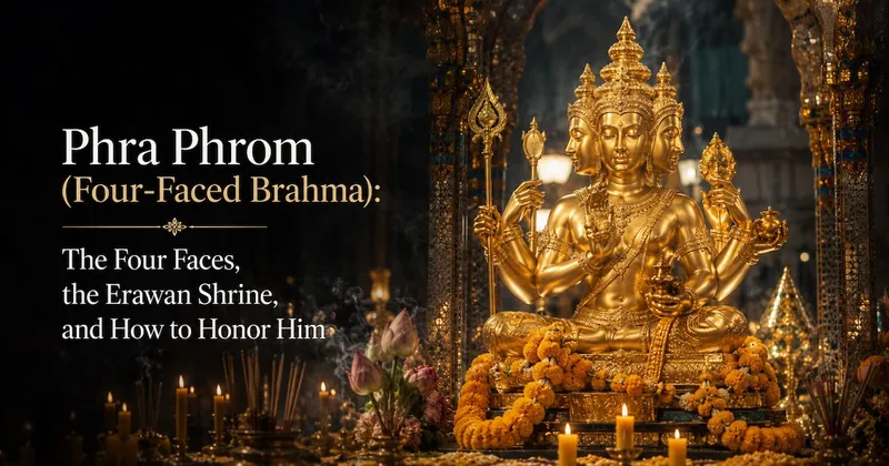Phra Phrom (Four-Faced Brahma): The Four Faces, the Erawan Shrine, and How to Honor Him