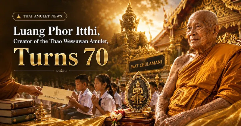 Luang Phor Itthi, Creator of the Thao Wessuwan Amulet, Turns 70