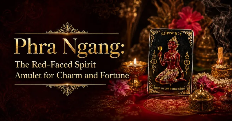 Phra Ngang: The Red-Faced Spirit Amulet for Charm and Fortune